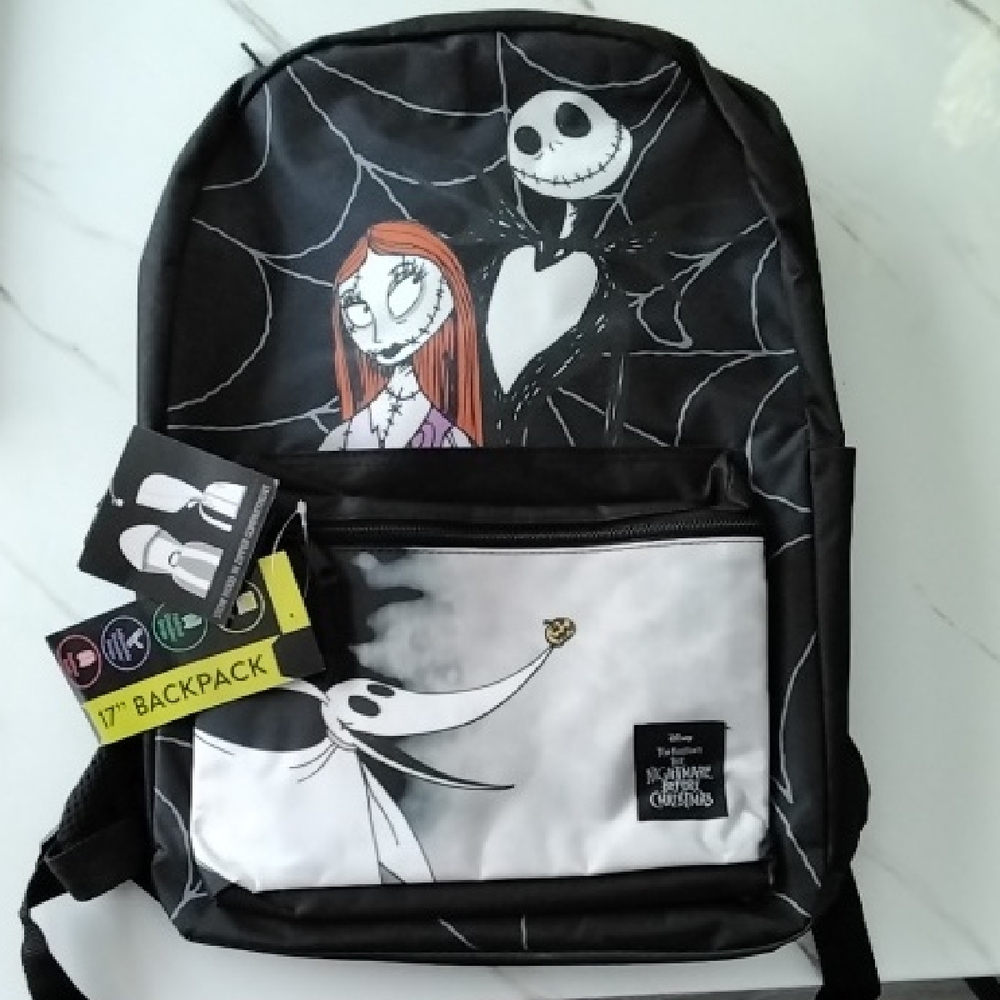 Disney Black and White Nightmare Before Christmas Backpack